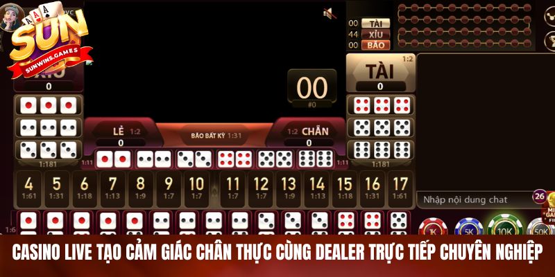 Casino Live tạo cảm giác chân thực cùng dealer trực tiếp chuyên nghiệp Casino Live tạo cảm giác chân thực cùng dealer trực tiếp chuyên nghiệp